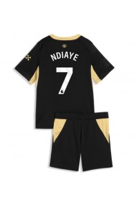 Manchester City Iliman Ndiaye #7 Jalkapallovaatteet Lasten Vieraspeliasu 2026-27 Lyhythihainen (+ Lyhyet housut)